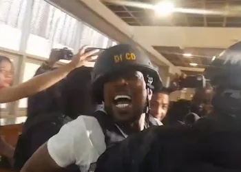 Llegada del extraditable «Nuto» a la Suprema Corte de Justicia donde se conocerá su extradición