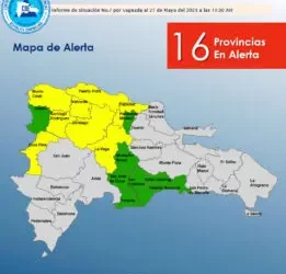 COE baja a 16 las provincias en alerta