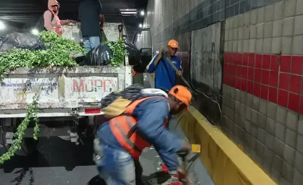 MOPC: Desprendimiento parcial de cerámica decorativa en paso a desnivel no representa peligro