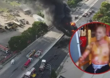 Fallece conductor herido en explosión de camión cisterna en la autopista Duarte, un drama de fuego y destino