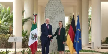 Sheinbaum recibe al presidente de Alemania en México para tratar sobre la inversión y el comercio