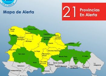 COE aumenta a 21 las provincias en alertas por vaguada 
