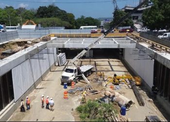 Siguen viento en popa trabajos para reparar muro colapsado en Las Carreras de Santiago
