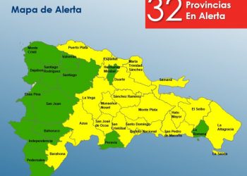COE coloca 19 provincias en alerta amarilla y 13 en alerta verde