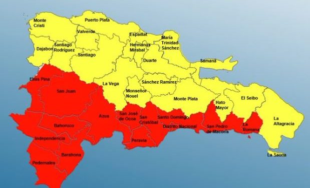 COE amplía niveles de alerta roja por avance de tormenta tropical Franklin