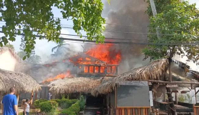 Un incendio afectó una plaza en Las Terrenas