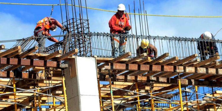 La construcción comenzó a crecer en septiembre