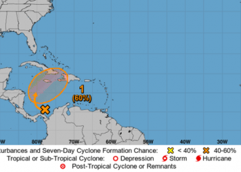 Onamet advierte de fenómeno atmosférico que provocará fuertes aguaceros desde el viernes