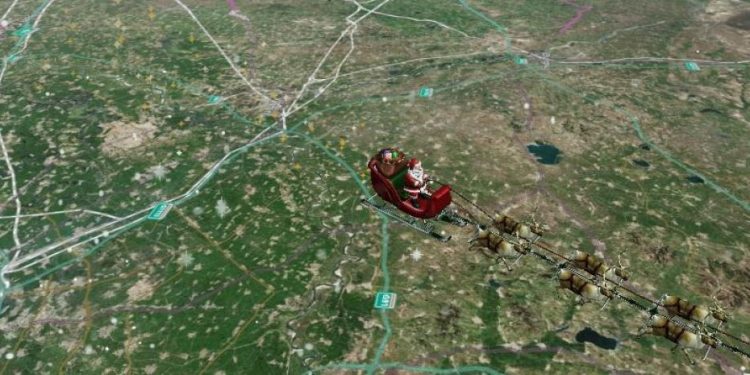 Santa Claus ya está repartiendo regalos con sus renos, según el rastreo del Pentágono