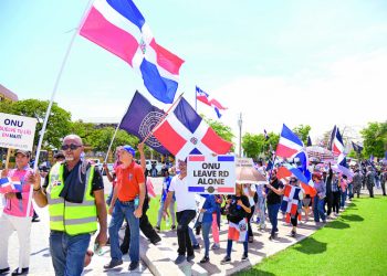 Protesta ayer contra ‘imposición internacional’ sobre el tema haitiano