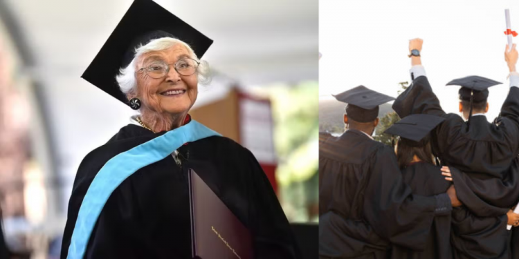 Mujer de 105 años recibe su título de maestría más de 80 años después de iniciar un curso en Stanford