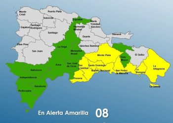 COE coloca ocho provincias a alerta amarilla; mantiene 10 en verde