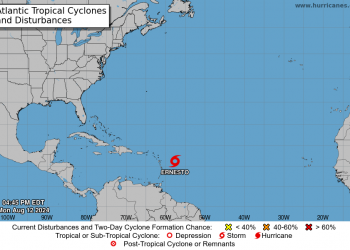 Se forma Ernesto, la quinta tormenta tropical de la temporada