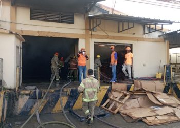 Se registra incendio en almacén de zona franca en Moca