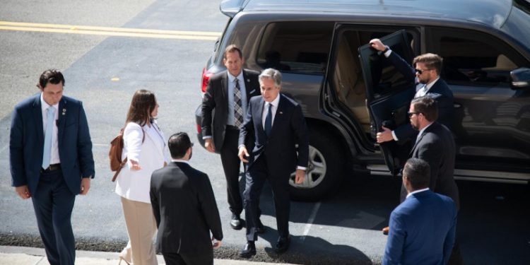 Blinken llega al Palacio Nacional para reunión con Luis Abinader