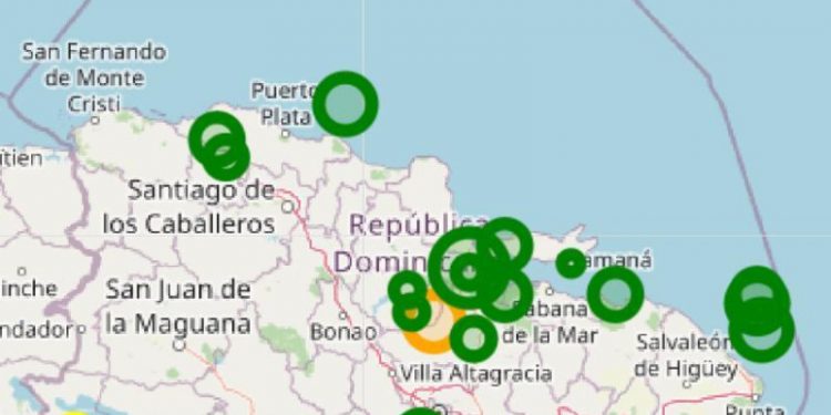Al menos 22 temblores en República Dominicana en las últimas 48 horas