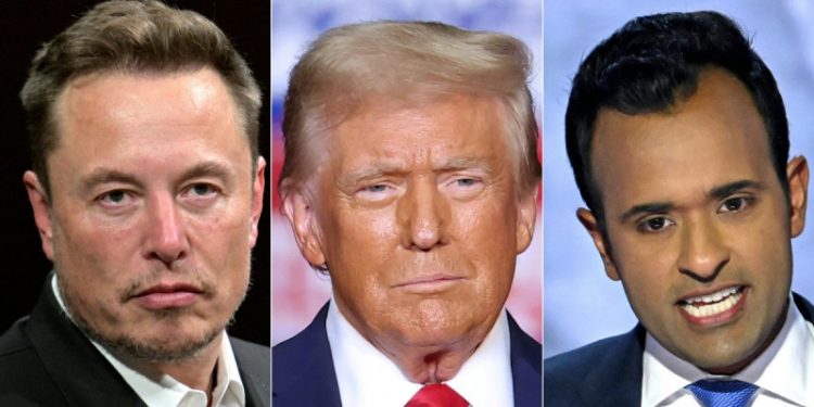 Trump propone a Elon Musk y Ramaswamy para liderar el "Departamento de Eficiencia Gubernamental"