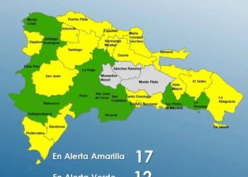 El COE aumenta a 27 las alertas amarillas y verdes debido a condiciones meteorológicas