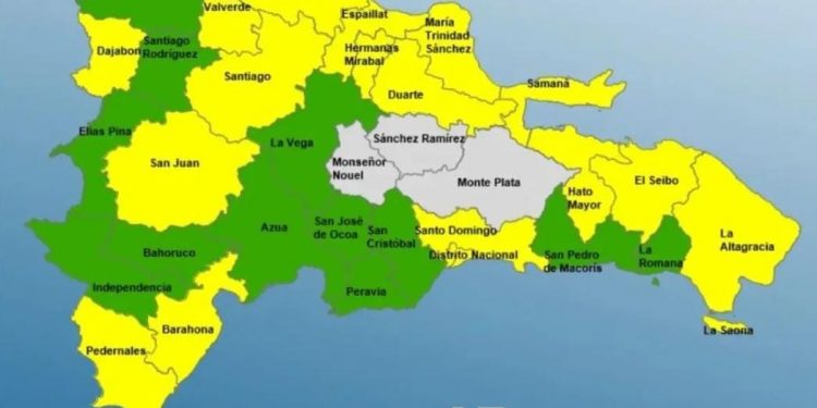 El COE aumenta a 27 las alertas amarillas y verdes debido a condiciones meteorológicas