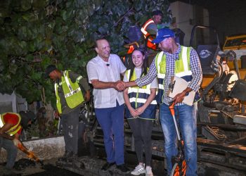 Alcaldía de Santiago y la Liga Municipal Dominicana Avanzan con el plan de asfaltado en Gurabo
