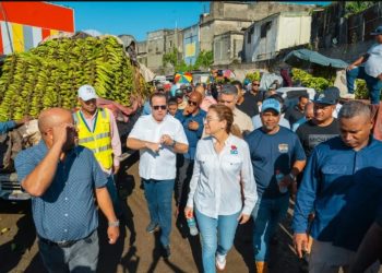 Paliza y Mejía recorren mercados de la Duarte y Villas Agrícolas