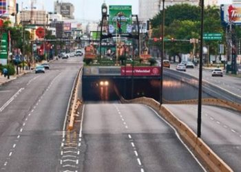 Obras Públicas informa que túnel de la 27 de Febrero estará a oscuras el sábado