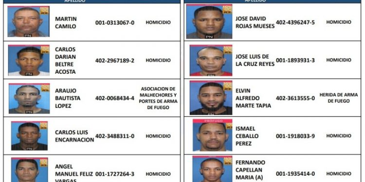 La lista de los más buscados por la Policía alcanza los 133 en RD