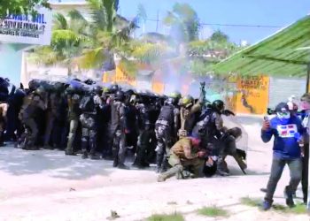 Disturbios matizaron el cierre de la marcha en Hoyo de Friusa