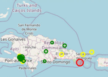 Temblor 5.2 grados se registra en el mar Caribe cerca de la isla Saona