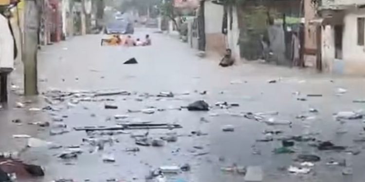 Lluvias provocan inundaciones en el Cibao