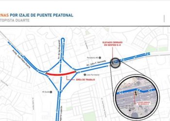 Obras Públicas cerrará este sábado carriles del kilómetro 9 por izaje de puente peatonal