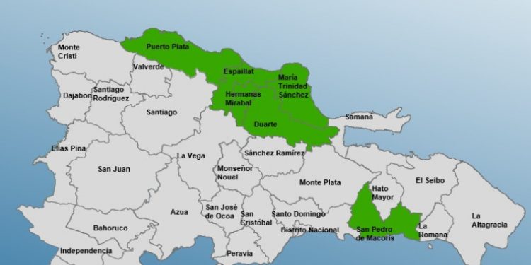 Amplían a seis provincias en alerta verde por vaguada