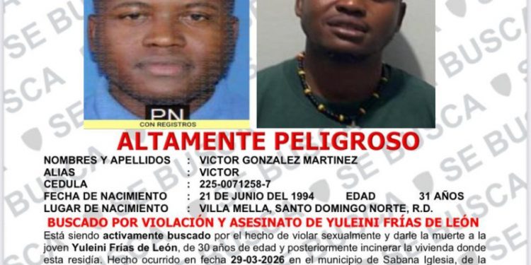 Activan búsqueda de hombre “altamente peligroso” vinculado en muerte de mujer encontrada en Santiago