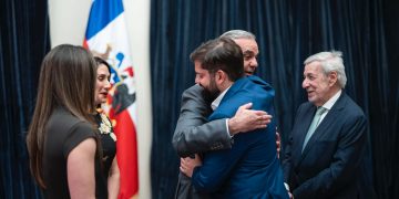 Presidente Abinader ofrece saludo protocolar a su homólogo de Chile Gabriel Boric