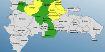 COE coloca cuatro provincias en alerta amarilla y ocho en verde por vaguada