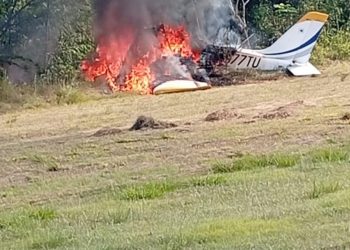Explosión precede a caída e incendio de avioneta en Dajabón