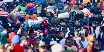 Migrantes haitianos protestan por sus condiciones
