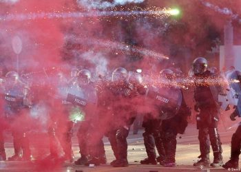 Choques durante protestas de de la cumbre del Grupo 7