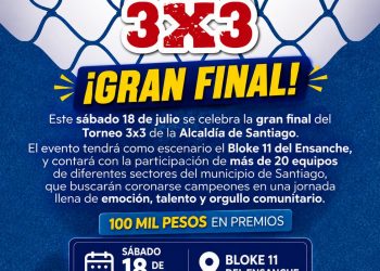 Rafael Pappy Pérez invita a la gran final del Torneo de Baloncesto 3×3 de la Alcaldía de Santiago este sábado en el Bloke 11