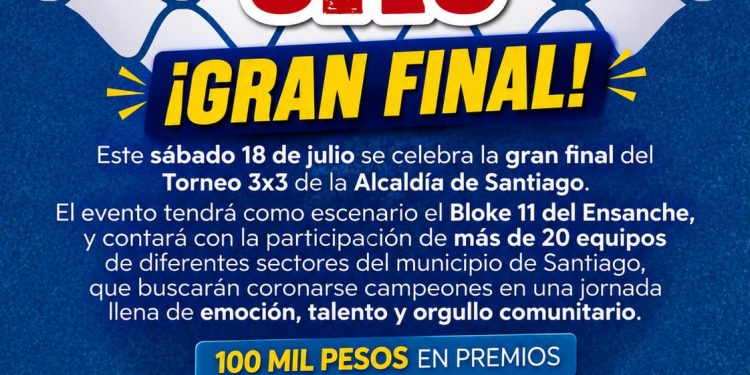 Rafael Pappy Pérez invita a la gran final del Torneo de Baloncesto 3×3 de la Alcaldía de Santiago este sábado en el Bloke 11