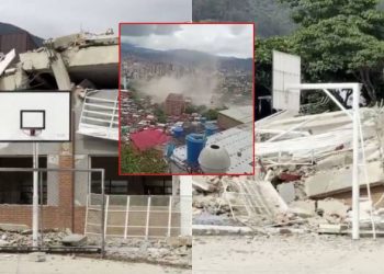 Colapsa parcialmente un colegio en Caracas nueve días después de los potentes terremotos