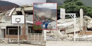Colapsa parcialmente un colegio en Caracas nueve días después de los potentes terremotos