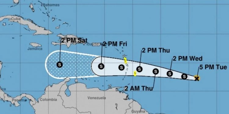 RD fuera trayectoria de la tormenta Bret