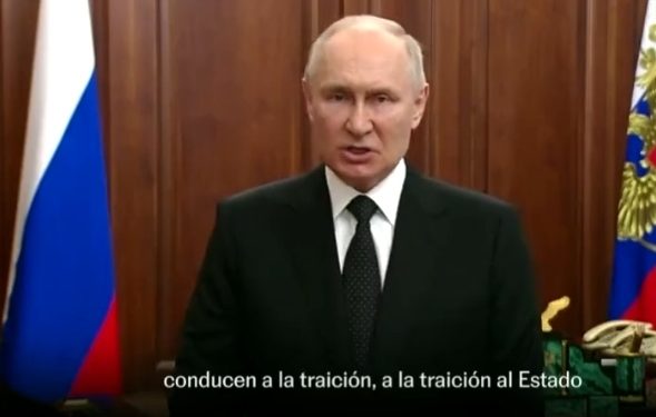 Putin califica de traición la sublevación de Prigozhin: Pagarán por ello