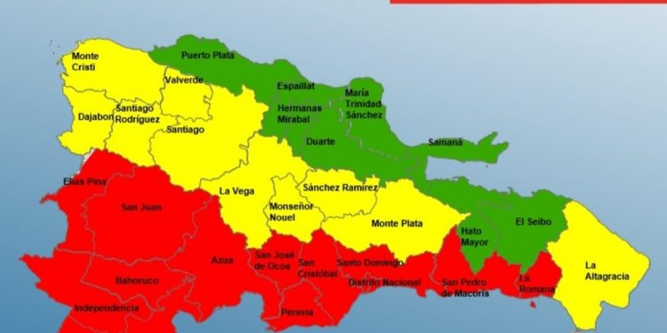 14 provincias en alerta roja por tormenta tropical Franklin