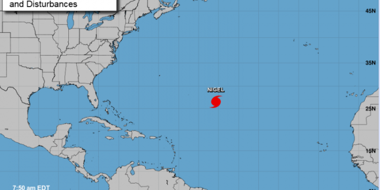Nigel se transforma en huracán y se prevé que sea un ciclón mayor en medio del Atlántico