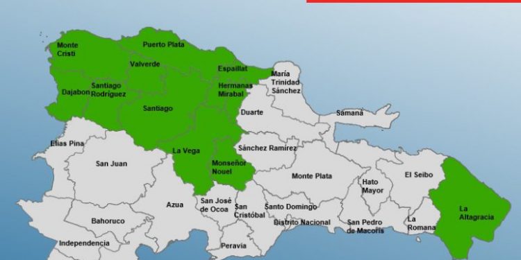 COE coloca 11 provincias en alerta verde por incidencia de vaguada