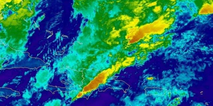Frente frío se desplaza sobre República Dominicana con aguaceros en varias provincias