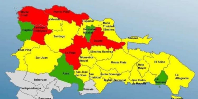 Aguaceros continuarán este miércoles con cinco provincias en alerta roja