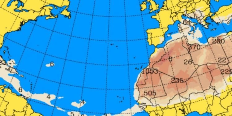 Temperaturas calurosas de hasta 35 °C por polvo del Sahara y sistema anticiclónico